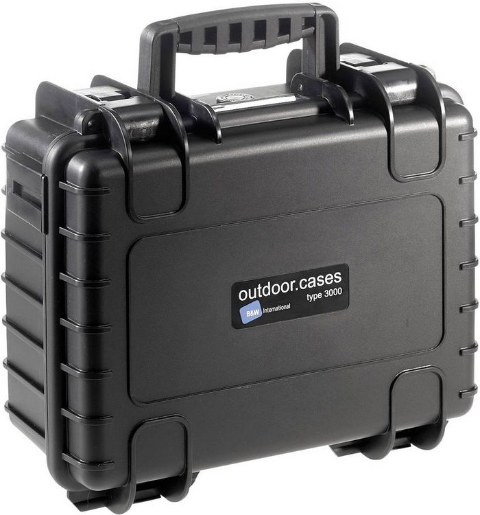 Produktbild: B & W International Outdoor Koffer outdoor.cases Typ 3000 32.6 l (B x H x T) 365 x 295 x 170 mm Schwarz 3000/B/SI