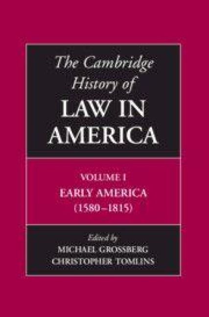 Produktbild: The Cambridge History of Law in America - Vol 1