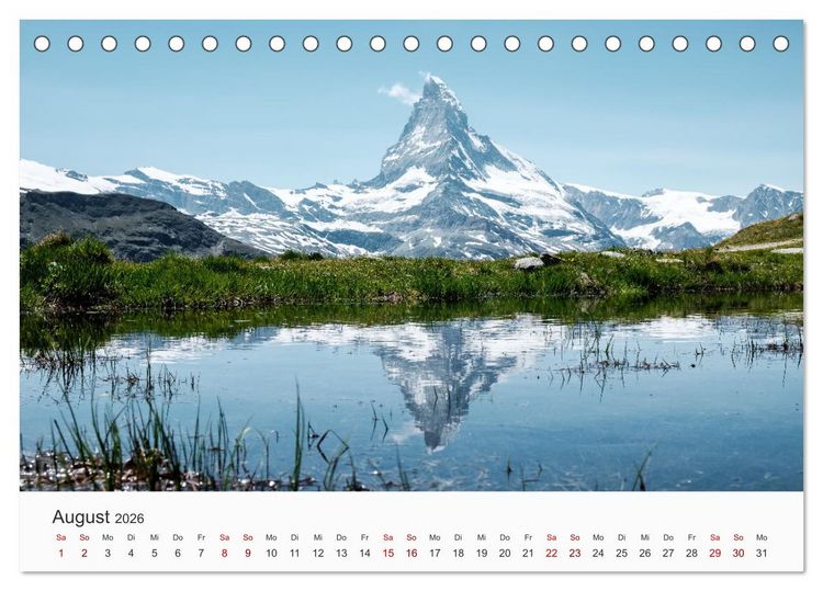 Produktbild: Matterhorn - Wahrzeichen der Schweiz (Tischkalender 2026 DIN A5 quer), CALVENDO Monatskalender
