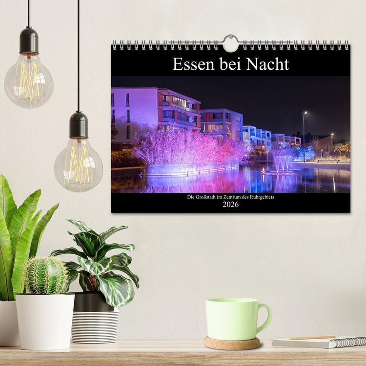 Produktbild: Essen bei Nacht (Wandkalender 2026 DIN A4 quer), CALVENDO Monatskalender