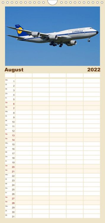 Produktbild: Familienplaner Sch&ouml;nheit der Flugzeuge (Wandkalender 2022 , 21 cm x 45 cm, hoch)