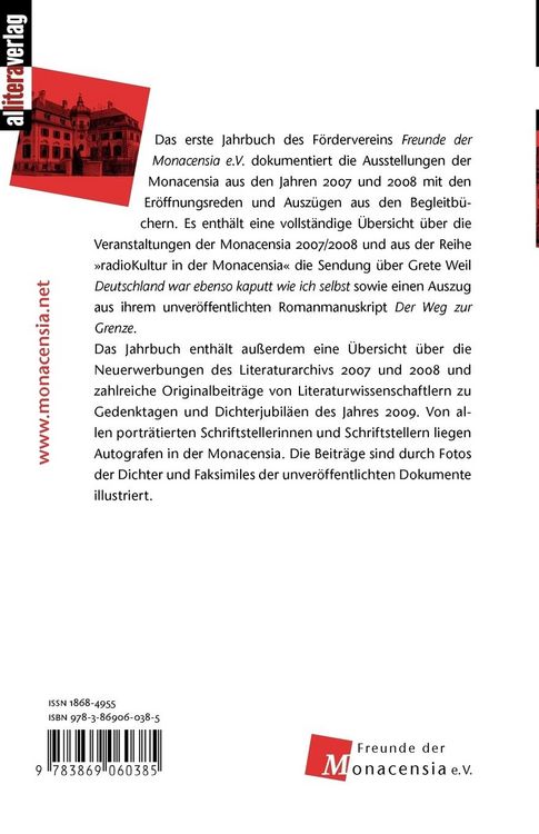 Produktbild: Freunde der Monacensia e.V. - Jahrbuch 2009