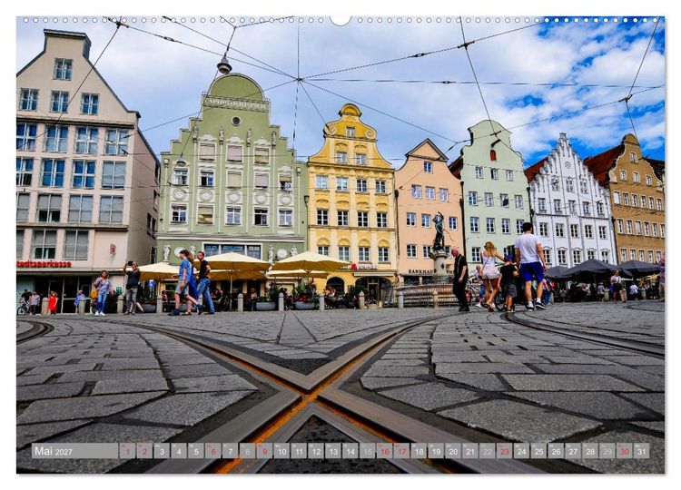 Produktbild: Augsburg und Umgebung (Wandkalender 2027 DIN A2 quer), CALVENDO Monatskalender