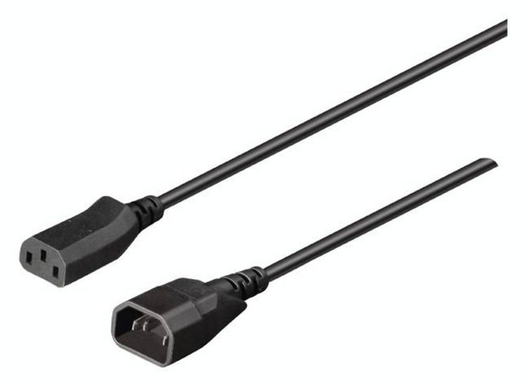 Produktbild: Bachmann Kaltger&auml;teverl&auml;ngerungskabel, C14 Stecker C13 Buchse, 0,5 m, schwarz
