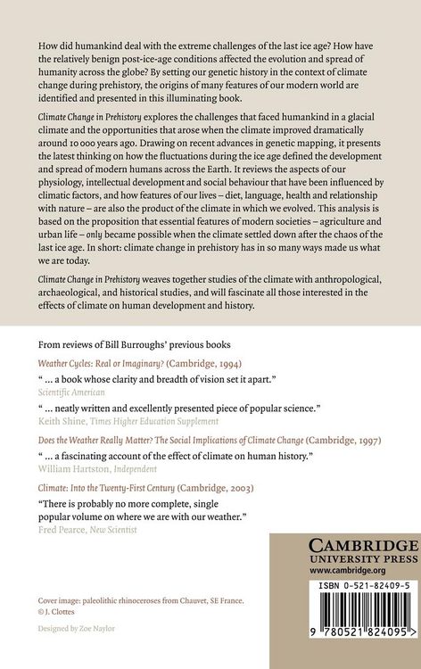 Produktbild: Climate Change in Prehistory