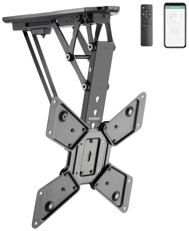 Produktbild: SpeaKa Professional SP-TVCM-510 TV-Deckenhalterung 58,4cm (23\") - 139,7cm (55\") elektrisch motorisiert, Neigbar, App-Steuerung