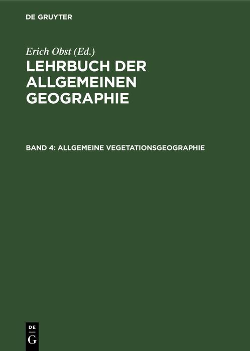 Produktbild: Allgemeine Vegetationsgeographie