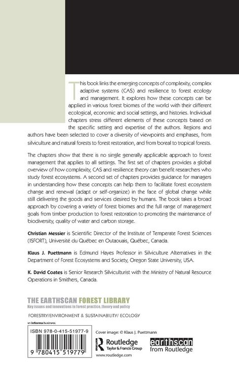 Produktbild: Managing Forests as Complex Adaptive Systems
