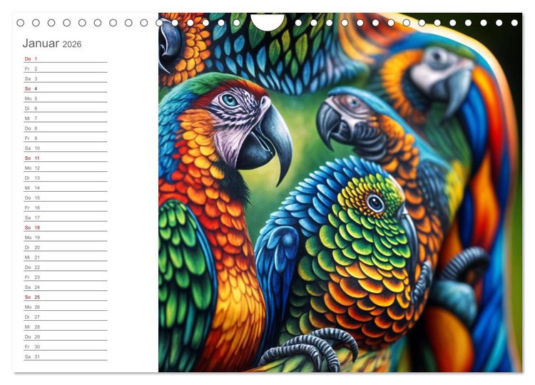 Produktbild: Tarnung und Illusion KI-Kunstvolle Verschmelzung von K&ouml;rper und Umgebung (Wandkalender 2026 DIN A4 quer), CALVENDO Monatskalender