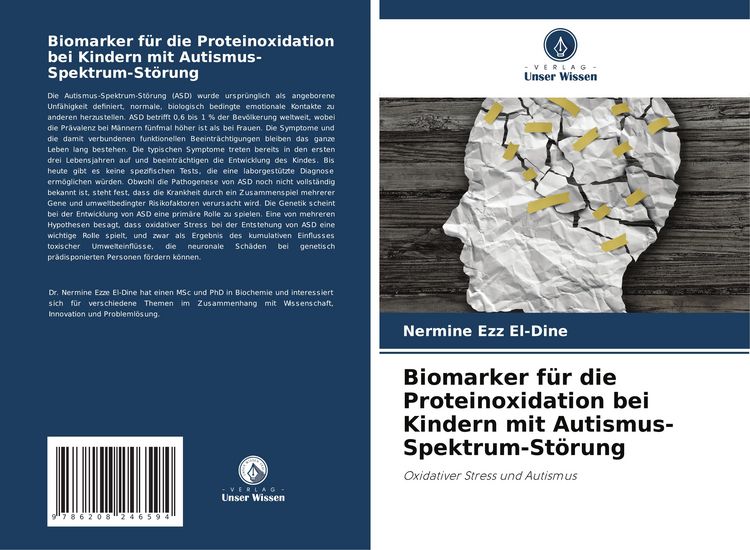 Produktbild: Biomarker f&uuml;r die Proteinoxidation bei Kindern mit Autismus-Spektrum-St&ouml;rung