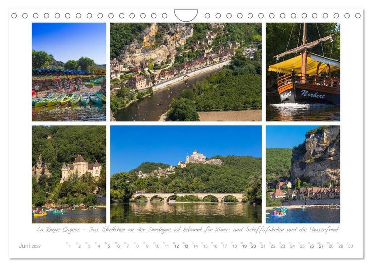 Produktbild: Sehnsucht Perigord - Frankreichs S&uuml;dwesten an der Dordogne (Wandkalender 2027 DIN A4 quer), CALVENDO Monatskalender