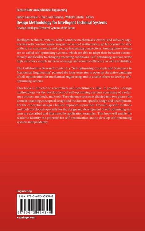 Produktbild: Design Methodology for Intelligent Technical Systems