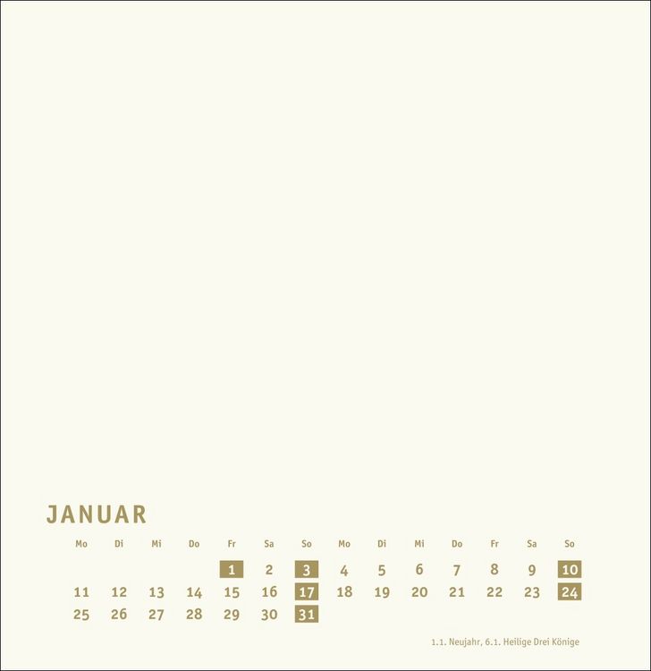 Produktbild: Premium-Bastelkalender gold gro&szlig; 2027