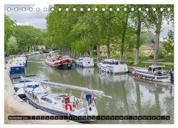 Produktbild: Der K&ouml;nigliche Kanal. Die Wasserstra&szlig;e im Languedoc (Tischkalender 2026 DIN A5 quer), CALVENDO Monatskalender