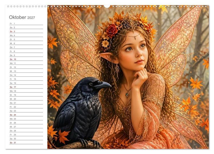 Produktbild: Magische Weggef&auml;hrten - Zw&ouml;lf Feen und ihre tierischen Begleiter (Wandkalender 2027 DIN A2 quer), CALVENDO Monatskalender