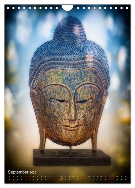 Produktbild: Die Welt mit Buddha (Wandkalender 2026 DIN A4 hoch), CALVENDO Monatskalender