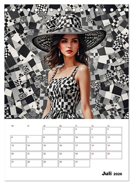 Produktbild: Schachspiel der Mode (Tischkalender 2026 DIN A5 hoch), CALVENDO Monatskalender