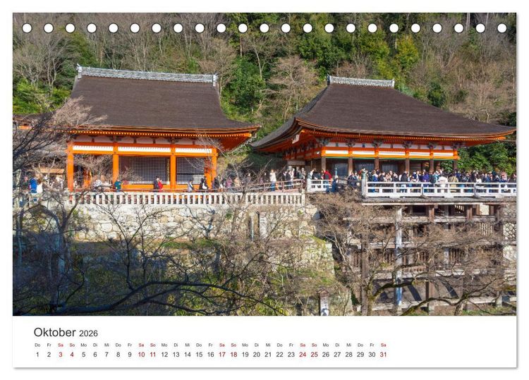 Produktbild: Tempel in Japan (Tischkalender 2026 DIN A5 quer), CALVENDO Monatskalender