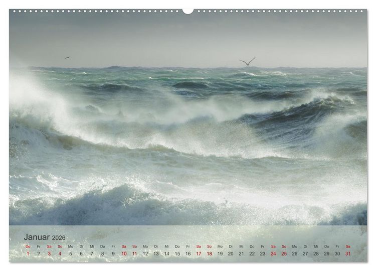 Produktbild: Wellen Konzert (hochwertiger Premium Wandkalender 2026 DIN A2 quer), Kunstdruck in Hochglanz