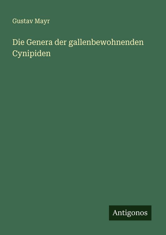 Produktbild: Die Genera der gallenbewohnenden Cynipiden
