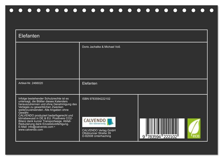 Produktbild: Elefanten (Tischkalender 2027 DIN A5 quer), CALVENDO Monatskalender