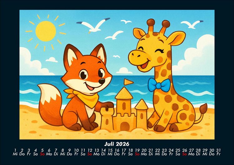 Produktbild: Finn & Nala - Reise durch Deutschland 2026 Fotokalender DIN A4