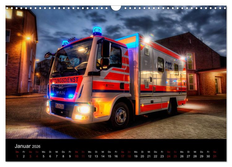 Produktbild: Feuerwehr und Rettungsdienst (Wandkalender 2026 DIN A3 quer), CALVENDO Monatskalender