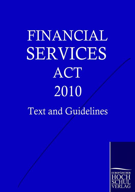 Produktbild: Financial Services Act 2010