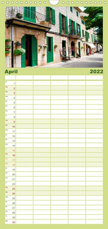 Produktbild: Familienplaner MALLORCA zum VERLIEBEN (Wandkalender 2022 , 21 cm x 45 cm, hoch)
