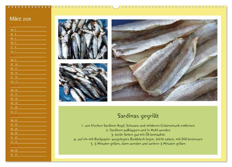 Produktbild: Meine Mallorca Rezepte (hochwertiger Premium Wandkalender 2026 DIN A2 quer), Kunstdruck in Hochglanz