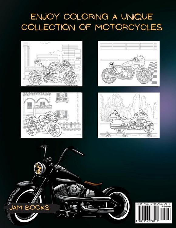 Produktbild: Motorcycle Coloring Book for Boys