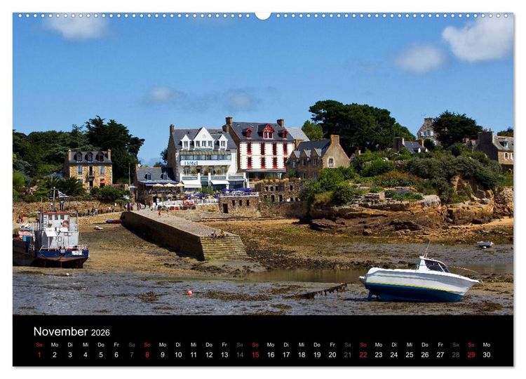 Produktbild: Bretagne - Fotoreise von der Cote de Granit Rose zur Ile de Brehat (hochwertiger Premium Wandkalender 2026 DIN A2 quer), Kunstdruck in Hochglanz