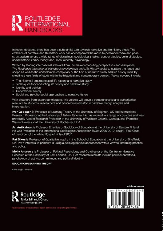 Produktbild: The Routledge International Handbook on Narrative and Life History