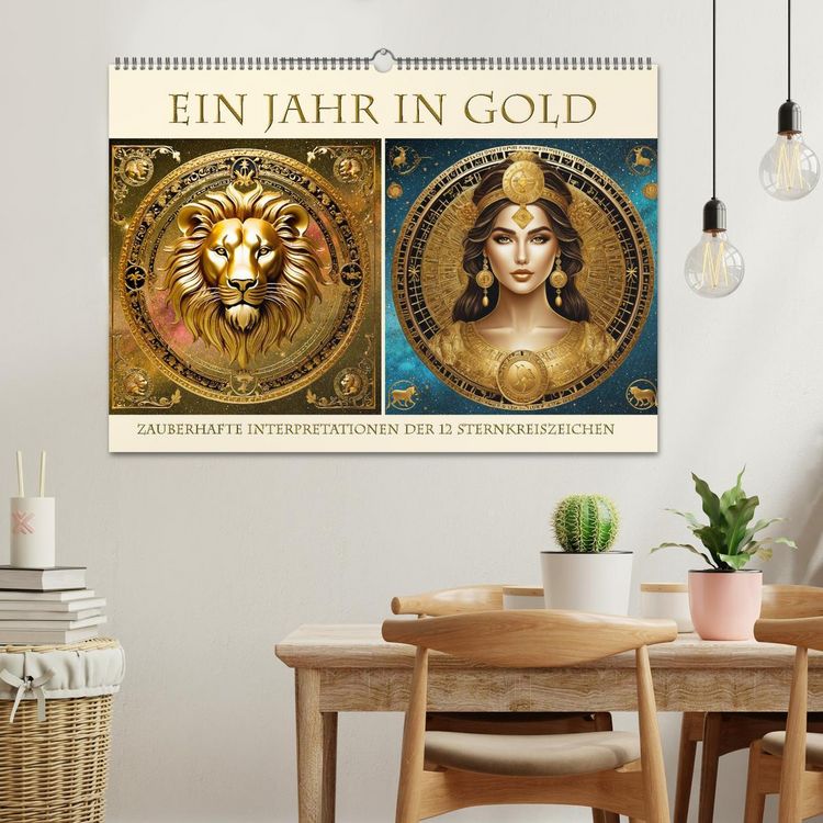 Produktbild: Ein Jahr in Gold (Wandkalender 2026 DIN A2 quer), CALVENDO Monatskalender