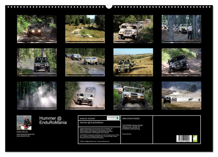 Produktbild: Hummer @ EnduRoMania (Wandkalender 2026 DIN A2 quer), CALVENDO Monatskalender