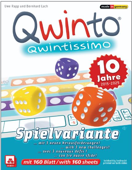 Produktbild: QWINTISSIMO - allererster Variantenblock f&uuml;r das Spiel Qwinto (ZUSATZBL&Ouml;CKE)