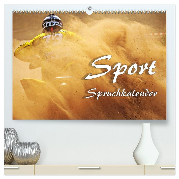 Produktbild: Sport Spruchkalender (hochwertiger Premium Wandkalender 2026 DIN A2 quer), Kunstdruck in Hochglanz