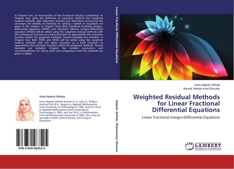 Produktbild: Weighted Residual Methods for Linear Fractional Differential Equations
