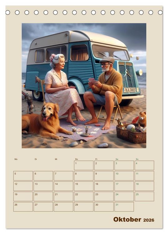 Produktbild: Campingromantik das Leben ist ein Abenteuer (Tischkalender 2026 DIN A5 hoch), CALVENDO Monatskalender
