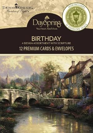 Produktbild: Thomas Kinkade Birthday Cards with Envelope Seals 12 Pack