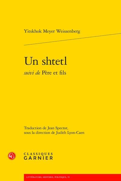 Produktbild: Un shtetl suivi de P&egrave;re et fils