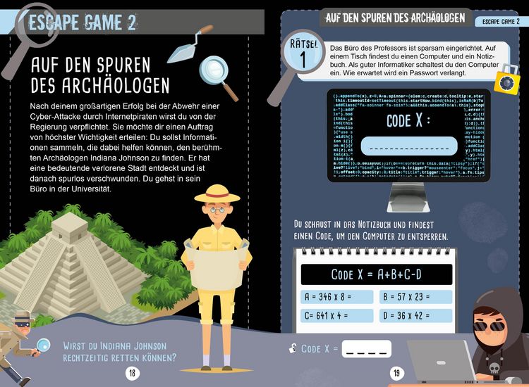 Produktbild: Escape Games Level 1 (gelb) &ndash; L&ouml;se die R&auml;tsel! &ndash; 8 Escape Games ab der 4. Klasse