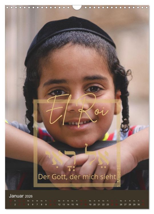 Produktbild: Israel und hebr&auml;ische Namen Gottes (Wandkalender 2026 DIN A3 hoch), CALVENDO Monatskalender