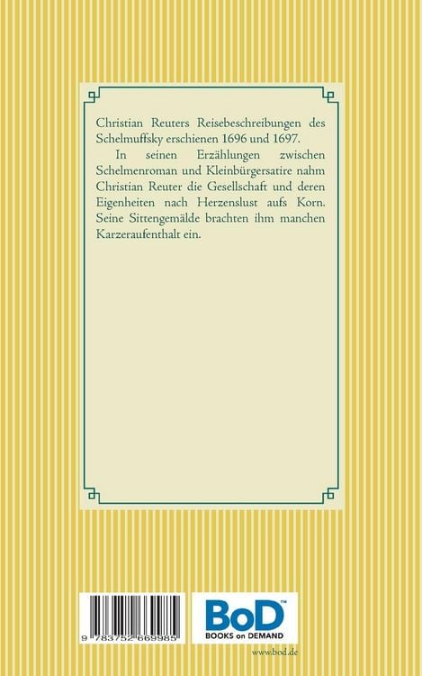 Produktbild: Schelmuffskys Reisebeschreibung
