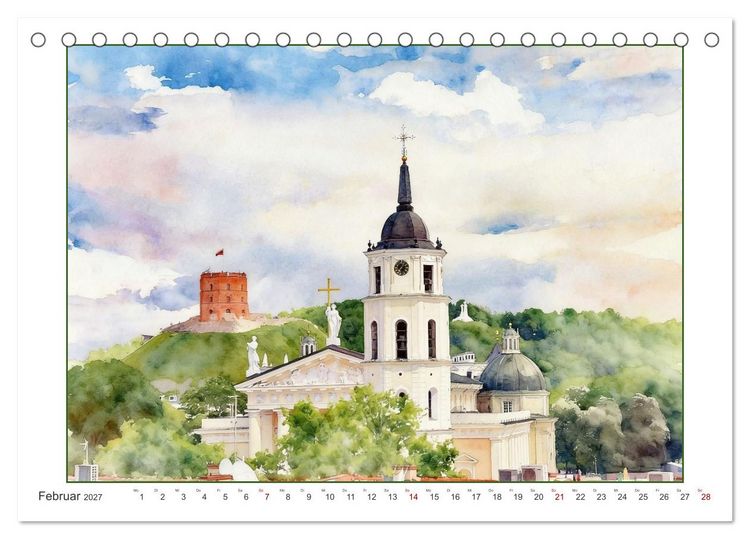 Produktbild: Hauptstadtreise durch's Baltikum (Tischkalender 2027 DIN A5 quer), CALVENDO Monatskalender
