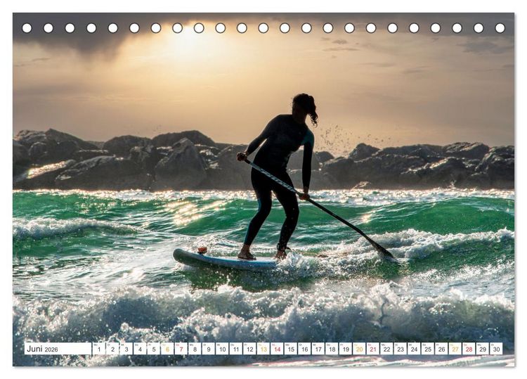 Produktbild: Stand-Up-Paddling SUP (Tischkalender 2026 DIN A5 quer), CALVENDO Monatskalender