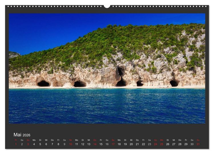 Produktbild: Sardinien - Traumstr&auml;nde am Mittelmeer (hochwertiger Premium Wandkalender 2026 DIN A2 quer), Kunstdruck in Hochglanz