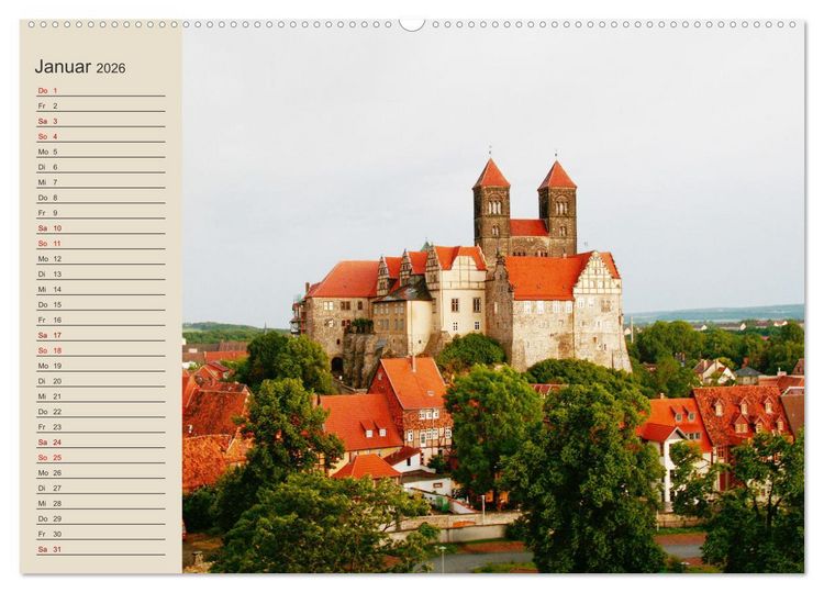 Produktbild: Quedlinburg und Gernrode (hochwertiger Premium Wandkalender 2026 DIN A2 quer), Kunstdruck in Hochglanz