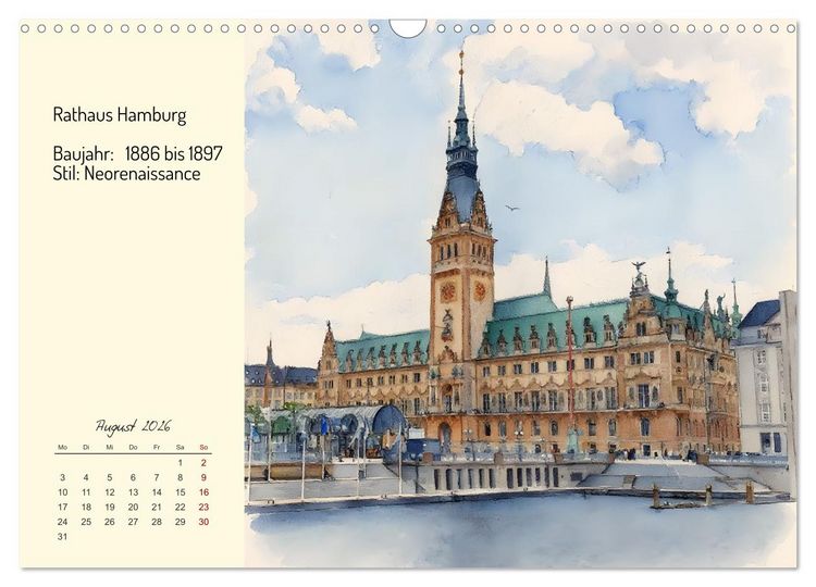 Produktbild: Prunkvolle deutsche Rath&auml;user (Wandkalender 2026 DIN A3 quer), CALVENDO Monatskalender