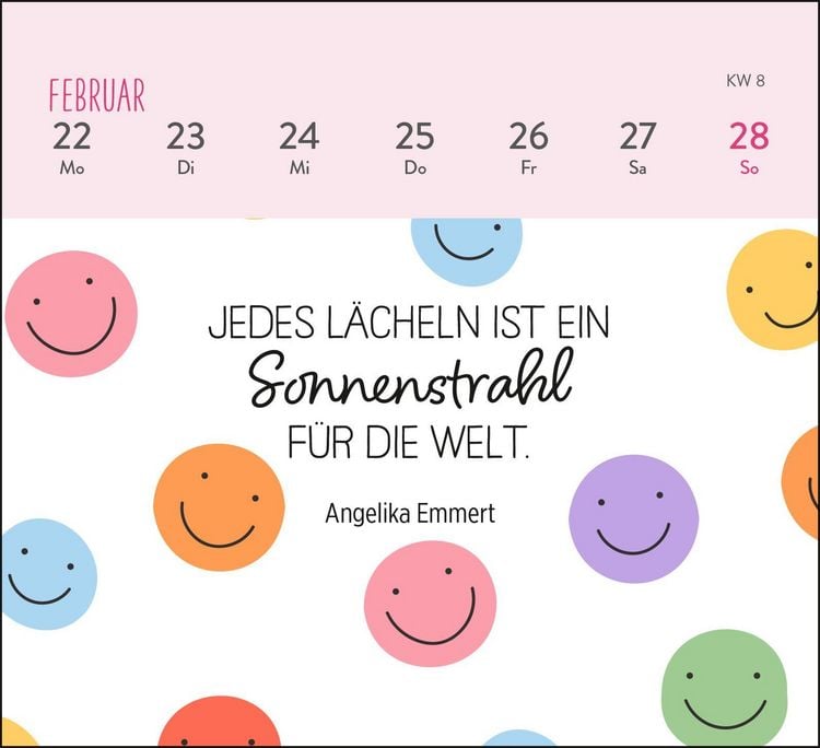Produktbild: Mini-Wochenkalender 2027: Ein kleines L&auml;cheln f&uuml;r jeden Tag